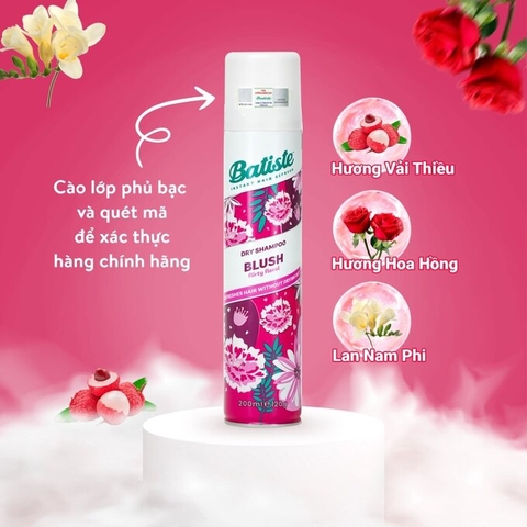 Dầu Gội Khô Batiste Dry Shampoo Blush  – 200ml