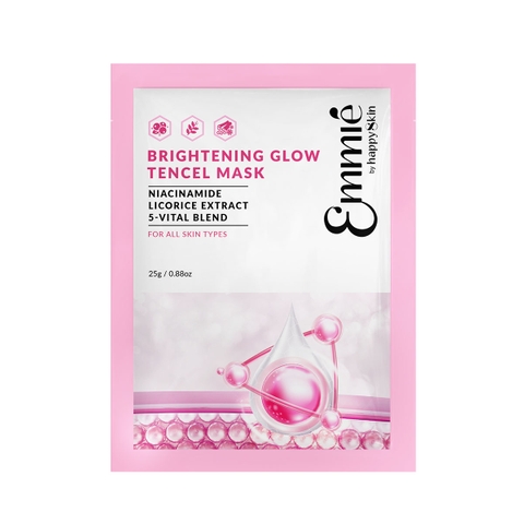 Mặt Nạ Vải Sinh Học Dưỡng Trắng Da Chiết Xuất Cam Thảo Emmie Brightening Glow Tencel Mask