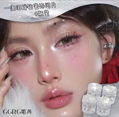 Set 4 Hộp Nhũ GGGR Siêu Sáng Make Up Trang Điểm