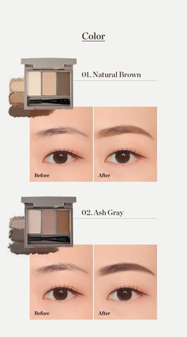 Bột  Phấn Kẻ Chân Mày 3 ô nk Brow Powder Kit fmgt The Face Shop