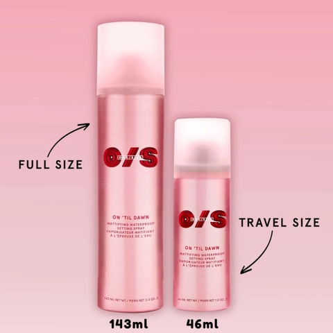 Xịt Khóa Nền One Size By Patrick Starrr On ‘Til Dawn Mattifying Waterproof Setting Spray 143ml Chống Thấm Nước