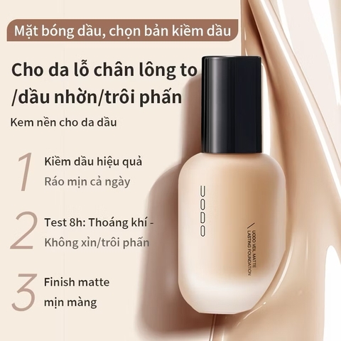Kem Nền Kiểm Soát Không Thấm Nước  Dầu Uodo Veil Matte Lasting 30ml