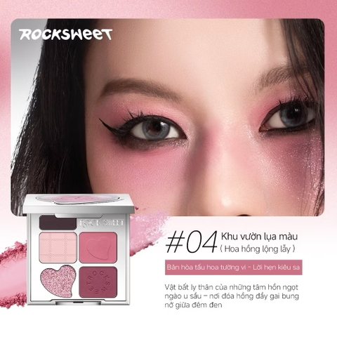 Bảng Phấn Mắt Rock Sweet Bảng Mắt 5 Ô Đa Năng