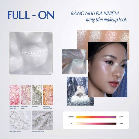 Bảng Phấn Nhũ 6 Ô Lemonade Aesthetic Multi-task Palette 9.2g