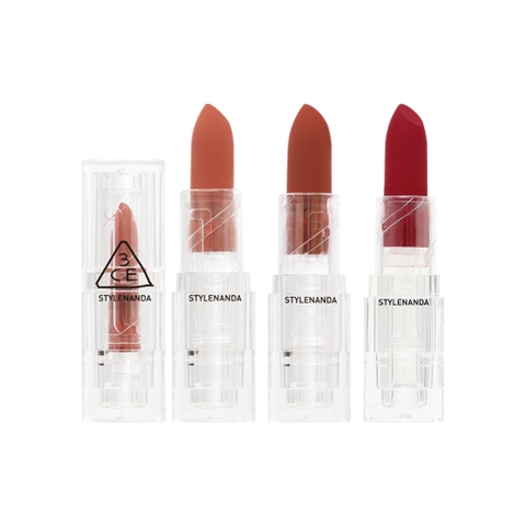 Son Thỏi Lì 3CE Soft Matte Lipstick  Transparent Shell 3.5g