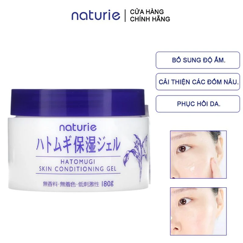 Gel Dưỡng Ẩm Da Chiết Xuất Từ Hạt Cây Ý Dĩ Naturie Hatomugi Skin Conditioning Gel