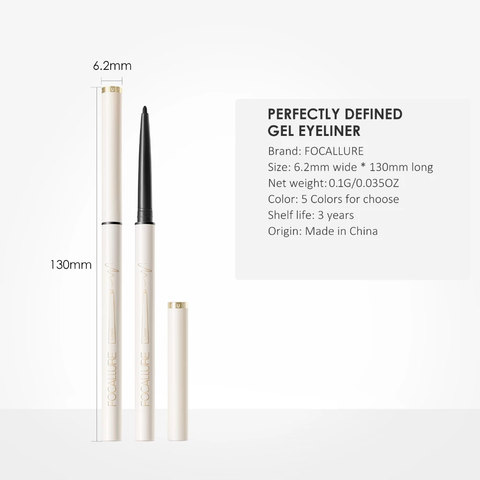 Chì Kẻ Mắt Focallure Dạng Gel 1.7mm Đầu Mảnh Chống Thấm Nước