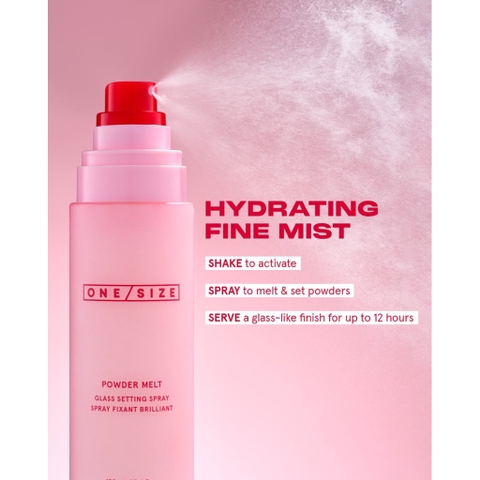 Xịt Khóa Nền Dưỡng Ẩm Căng Bóng One/Size Powder Melt Glass Setting Spray  100ml