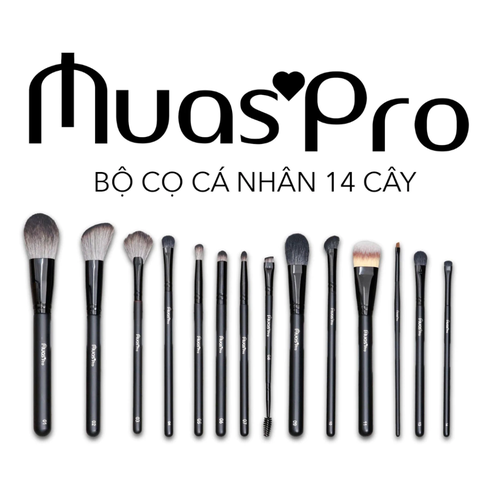 Bộ Cọ Trang Điểm Cá Nhân MUA.s Pro 14 Cây Chất Lông Mền Mịn