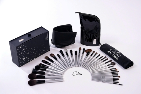 Bộ Cọ Trang điểm Chuyên Nghiệp Celin Star Angel 36  Lông hú Cao Cấp