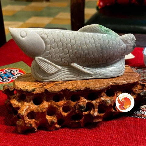 Tượng Cá Rồng Ngọc Phỉ Thuý Myanmar