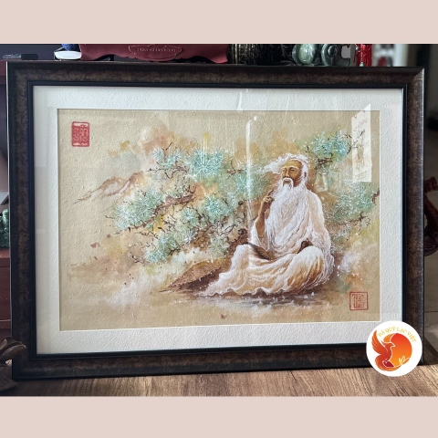 Tranh Giấy Dó Lão Tử