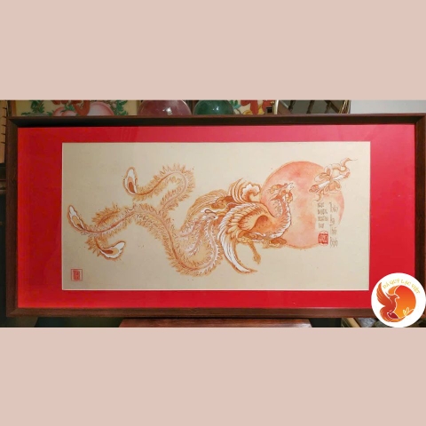 Tranh Giấy Dó Ngọc Phượng Nghênh Thư