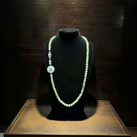 Vòng Cổ Khấu Bình An Ngọc Phỉ Thúy