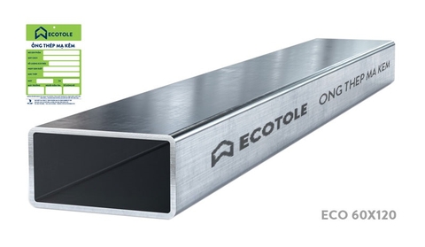 Thép hộp chữ nhật mạ kẽm Ecotole 60x120