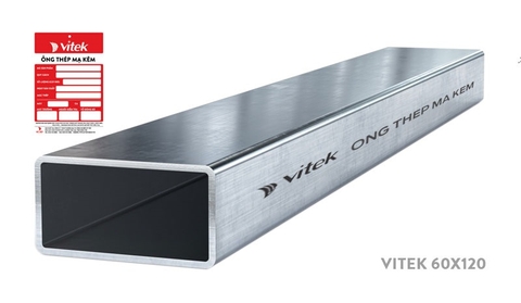 Thép hộp chữ nhật mạ kẽm Vitek  60x120