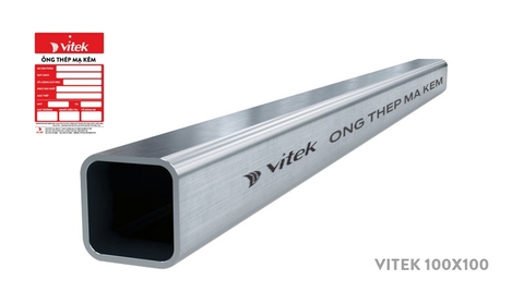 Thép hộp vuông mạ kẽm Vitek 100x100