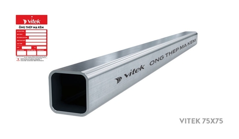 Thép hộp vuông mạ kẽm Vitek  75x75