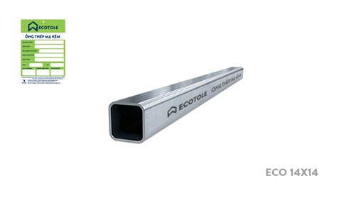 Thép hộp vuông mạ kẽm Ecotole 14x14