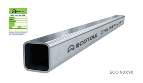Thép hộp vuông mạ kẽm Ecotole 90x90
