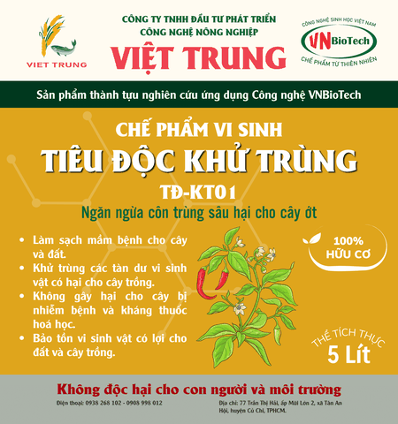 TIÊU ĐỘC KHỬ TRÙNG - Ngăn ngừa côn trùng sâu hại cho cây ỚT