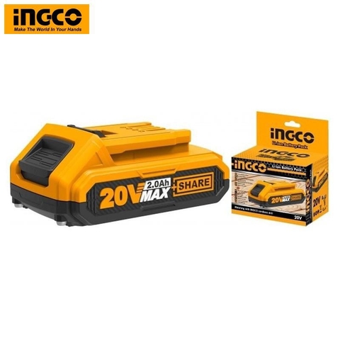 [INGCO] INGCO Pin Sạc 20V 2.0Ah MAX LITHIUM-ION FBLI2001 mới 100% không hộp