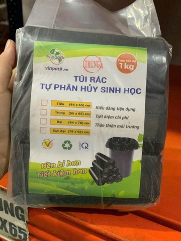 Túi rác cuộn PP đen đại