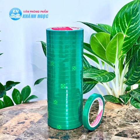 Băng keo màu xanh lá 1.2cm