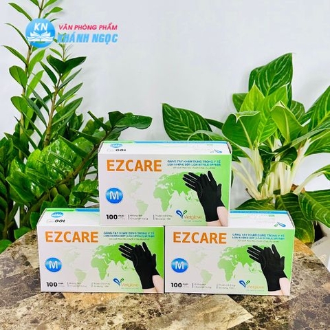 Găng tay Nitrile đen không bột