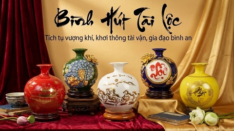 100+ Mẫu Bình Hút Lộc Bát Tràng Gốm Sứ Phong Thủy