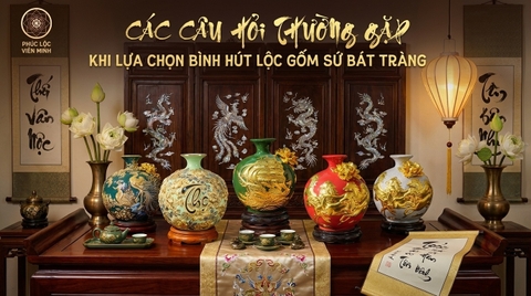 Các câu hỏi thường gặp khi chọn Bình Hút Lộc Gốm Sứ Bát Tràng
