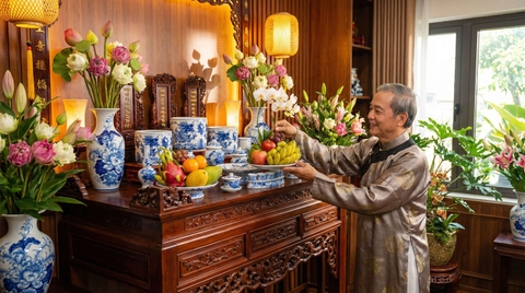 Cách đặt bát hương trên bàn thờ