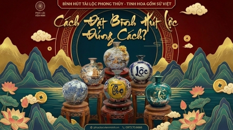 Cách đặt bình hút tài lộc trong nhà