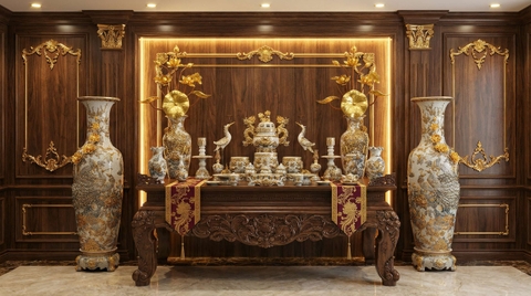 Cách đặt lục bình phòng thờ hợp phong thủy nhất
