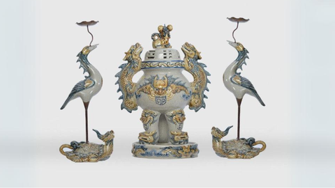 Ý nghĩa của bộ đỉnh hạc trong văn hoá thờ cúng tâm linh