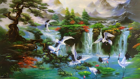 Vẻ đẹp và ý nghĩa của họa tiết Tùng Hạc Diên Niên trên gốm sứ