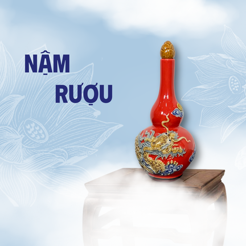 Nậm Men Đỏ Gốm Sứ Bát Tràng - Gốm Sứ Phúc Lộc Viên Minh - PLVM1660