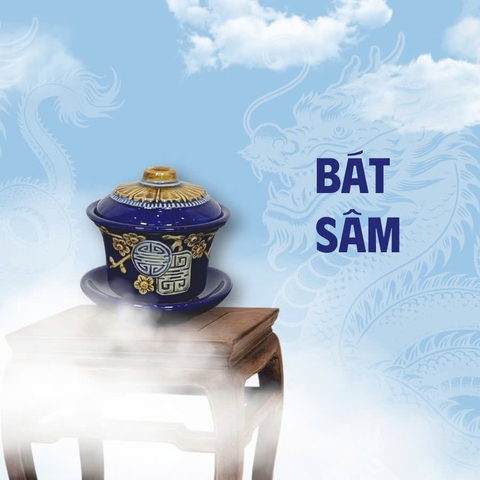 Bát Sâm Men Xanh Gốm Sứ Bát Tràng - Gốm Sứ Phúc Lộc Viên Minh - PLVM1549