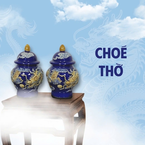Chóe Thờ Men Xanh Gốm Sứ Bát Tràng - Gốm Sứ Phúc Lộc Viên Minh - PLVM1542