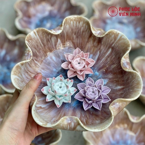 Bát Thả Hoa Gốm Sứ Cao Cấp Bát Tràng - Phúc Lộc Viên Minh - VM284