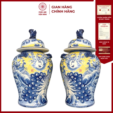 Chóe Phú Quý Trường Xuân Men Màu Gốm Sứ Bát Tràng - Gốm Sứ Phúc Lộc Viên Minh - PLVM1605