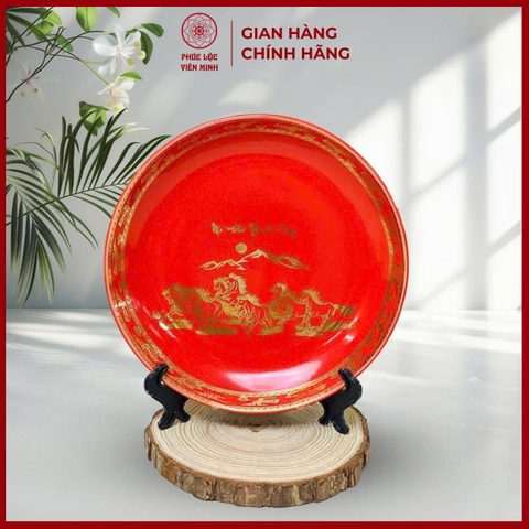 Đĩa Gốm Sứ Cao Cấp Gốm Sứ Bát Tràng - Phúc Lộc Viên Minh - LD079