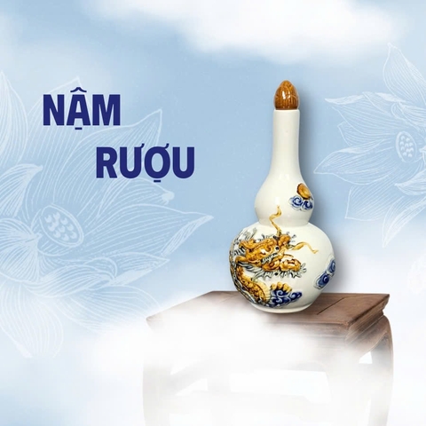 Nậm Rượu Men Trắng Gốm Sứ Bát Tràng - Gốm Sứ Phúc Lộc Viên Minh - PLVM1574