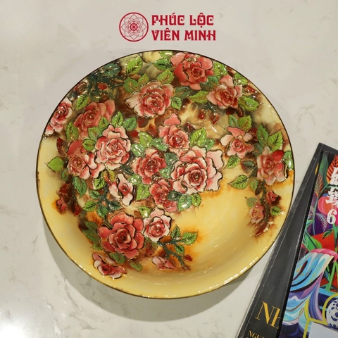 Bát Thả Hoa Cao Cấp Gốm Sứ Bát Tràng - Phúc Lộc Viên Minh - VM201