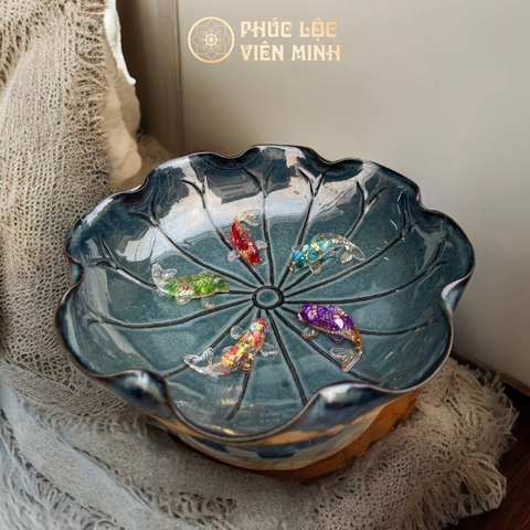 Bát Thả Hoa Cao Cấp Gốm Sứ Bát Tràng - Phúc Lộc Viên Minh - VM216