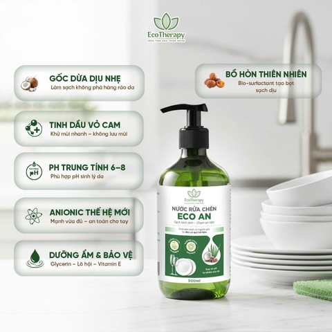 Nước Rửa Chén Chiết Xuất Thiên Nhiên Eco An 485ml