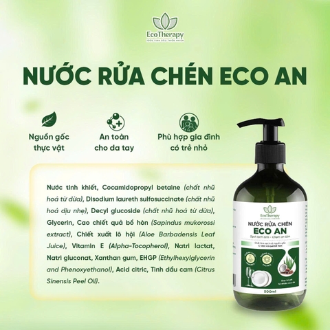 Nước Rửa Chén Chiết Xuất Thiên Nhiên Eco An 485ml