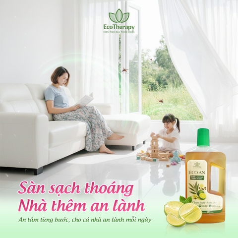 Combo 3in1 Citriodiol - Lau sàn Eco An 1000ml, Xịt Citroshiled 50ml , Bi Lăn Citrocare 9ml Thiên Nhiên An Toàn