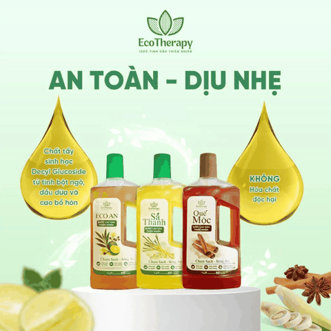 Combo Bảo Vệ Gia Đình Xịt Citroshield & Nước Lau Sàn ECO AN - Khử Mùi, Thơm Mát, Xua Đuổi Côn Trùng EcoTherapy