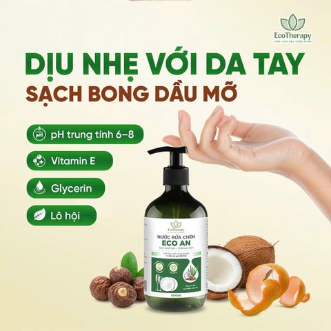 Nước Rửa Chén Chiết Xuất Thiên Nhiên Eco An 485ml